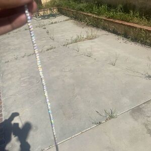 2-6m Moissanite Sterling Silver Tennis Chain